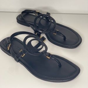 Coach, Size 6, Black Sandals